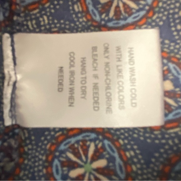 Floral Patchwork Tank Top - Navy and Orange Size Medium - Picture 8 of 9